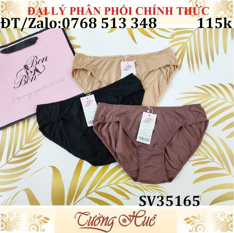 Quần lót nữ Bon Bon SV35165 quần lót trơn,lưng vừa.
