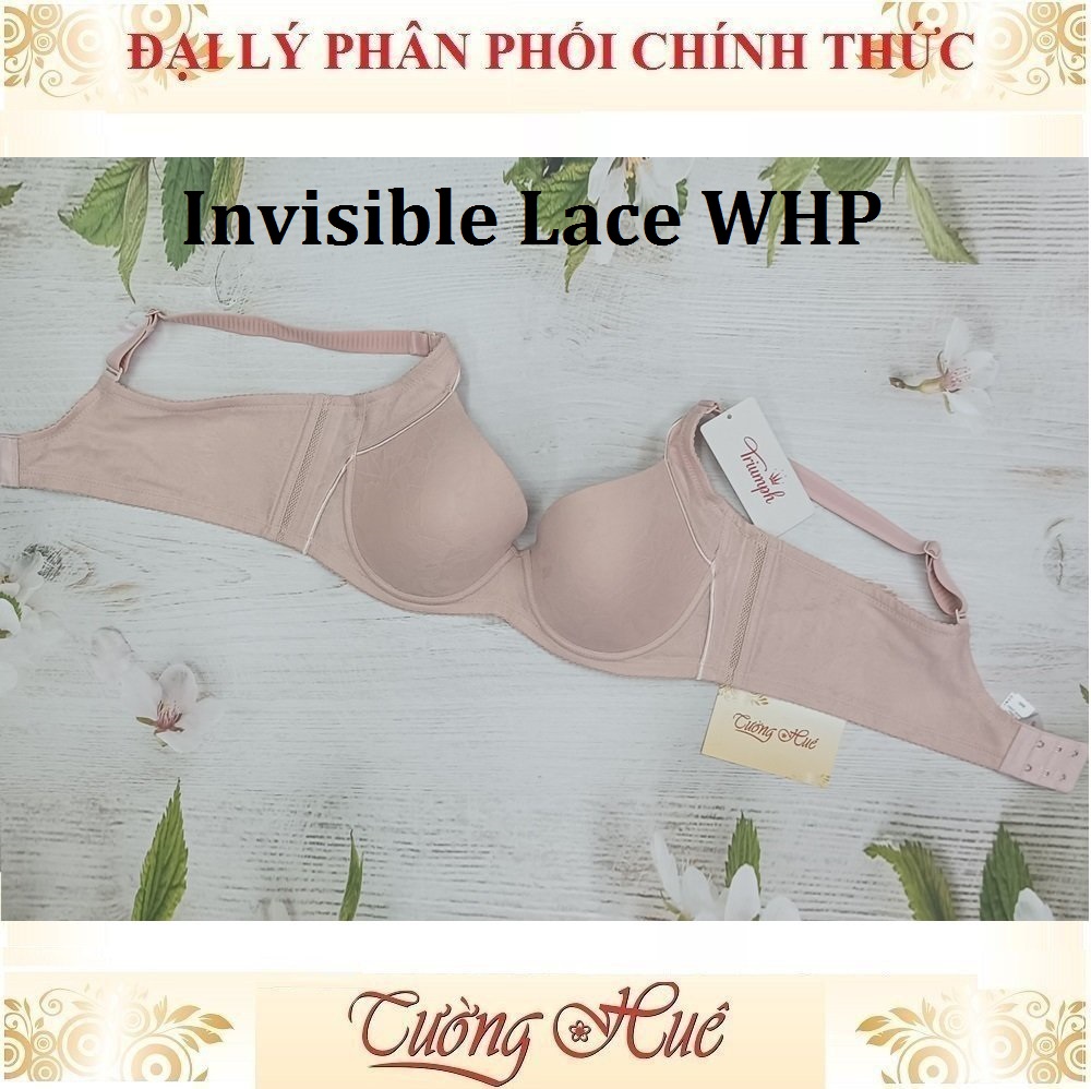 Áo lót nữ Triumph Pure Invisible Lace WHP Có Gọng Họa Tiết Phối Lưới Mút Mỏng Bảng Lưng To 2 Móc Cài.