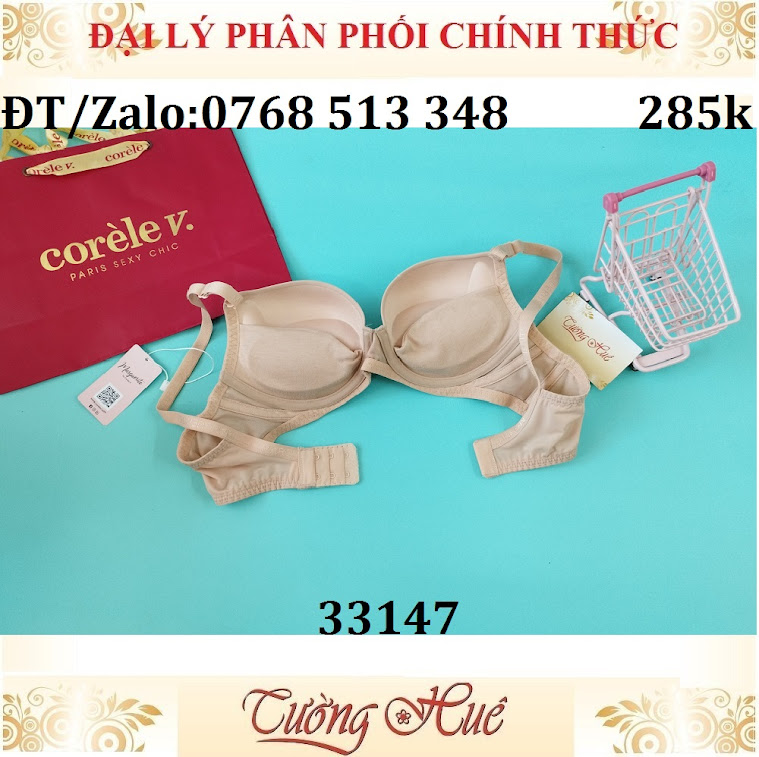 Áo lót nữ Marguerite-Paris 33147 trơn nâng siêu dầy 5cm.