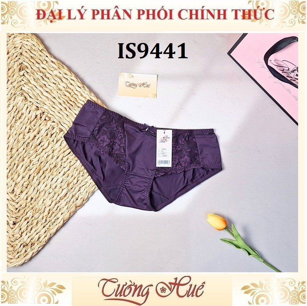 Quần lót nữ Bon Bon IS9441 quần lưng cao phối ren xuyên thấu.