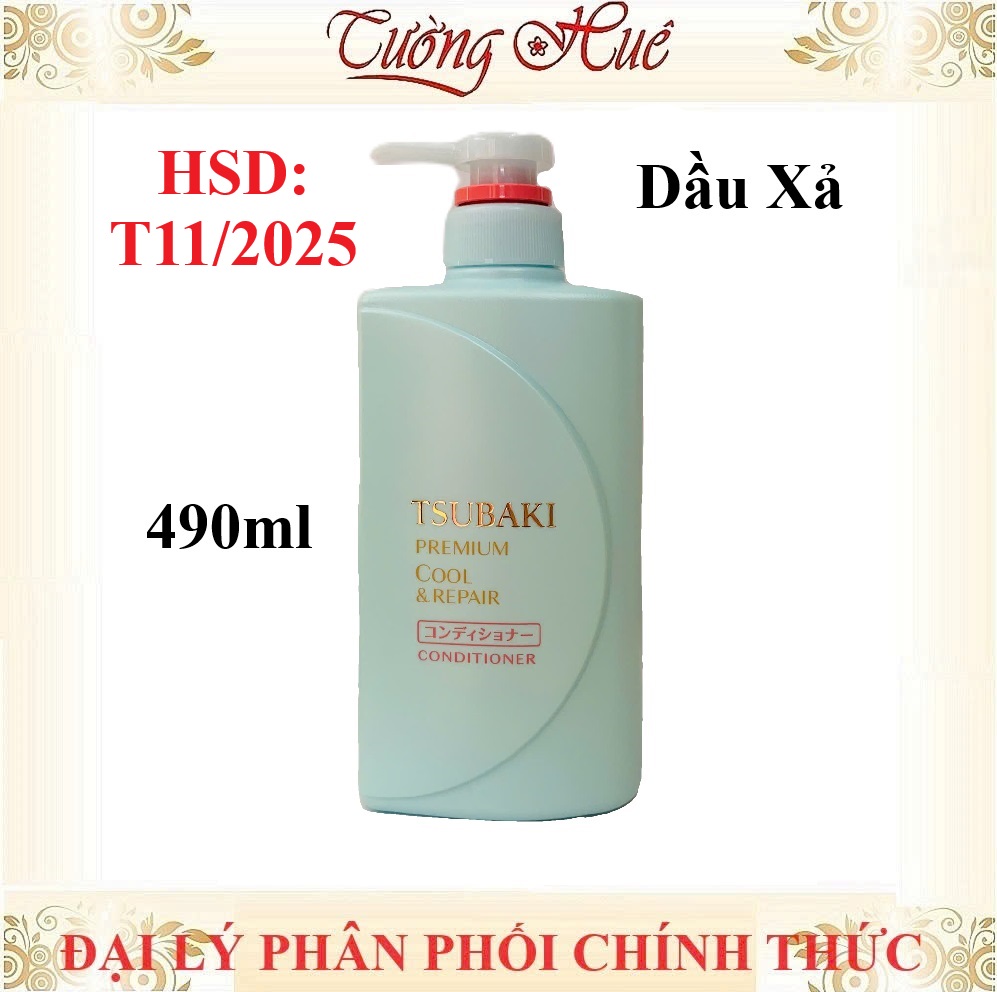 Cặp Gội Xả Tsubaki Premium Cool Shampoo 490ml & Conditioner 490ml Pair Set.