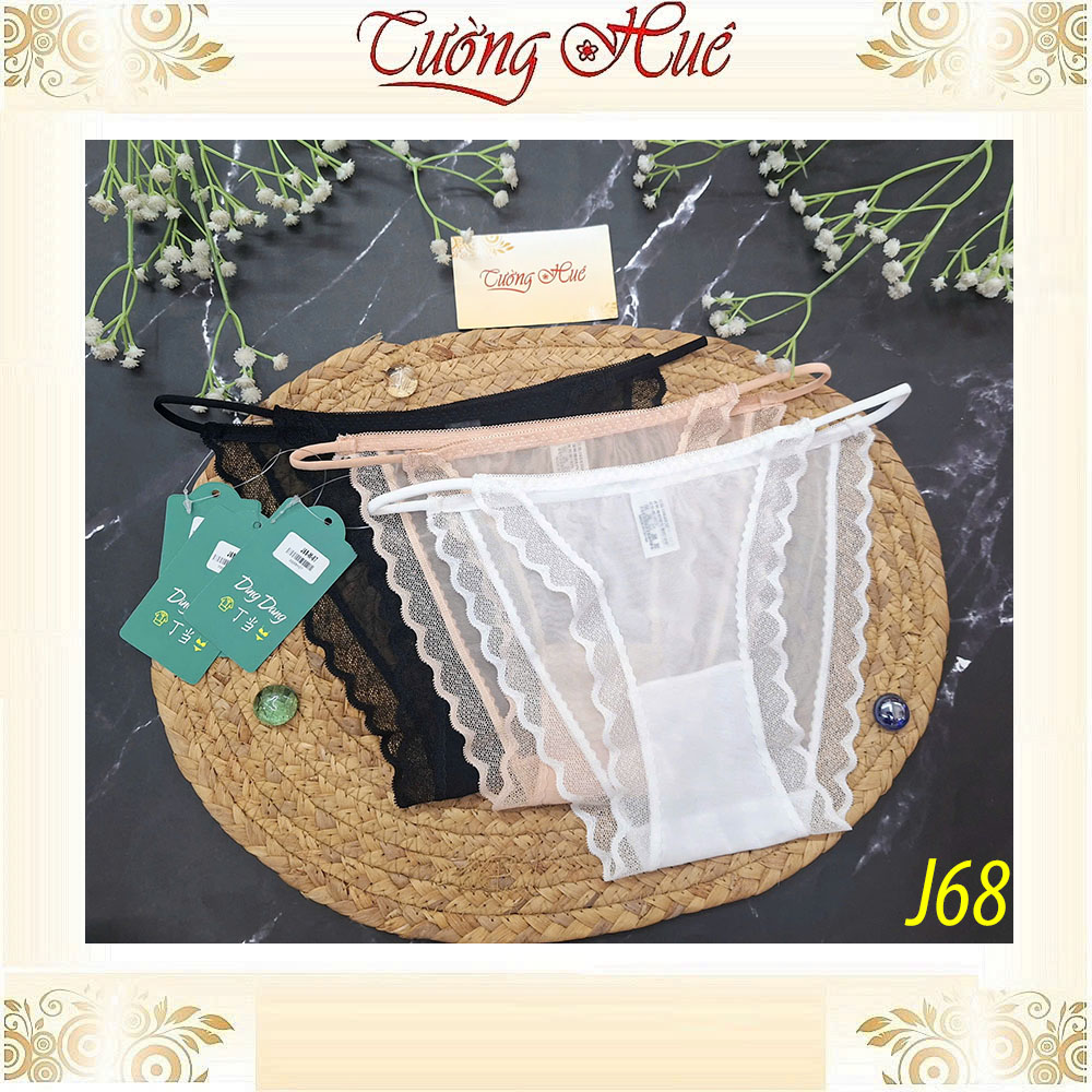 Quần Lót Nữ Ding Dang J68 Vải Voan Mỏng Mát Viền Ren Mềm