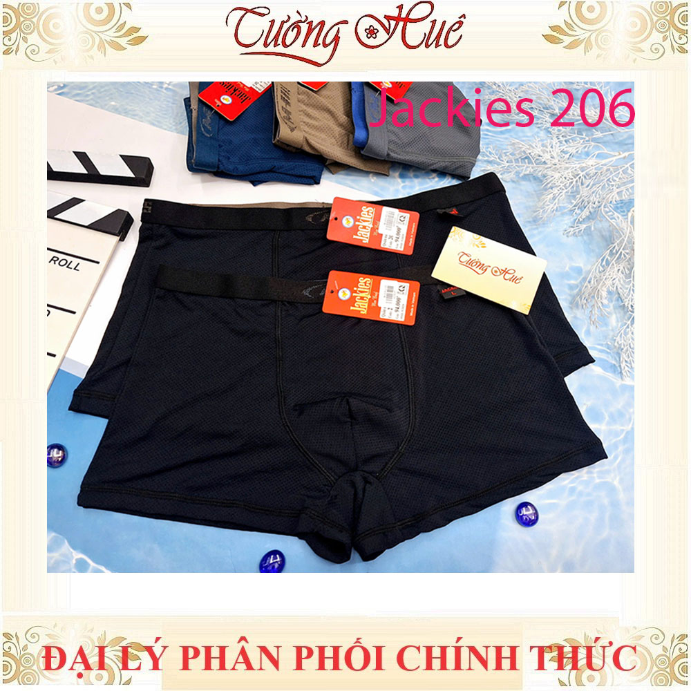 Quần Lót Dạng Đùi Boxer Jackies 206 Bản Lưng Nhỏ Lỗ Thông Hơi Thoáng Mát Co Dãn