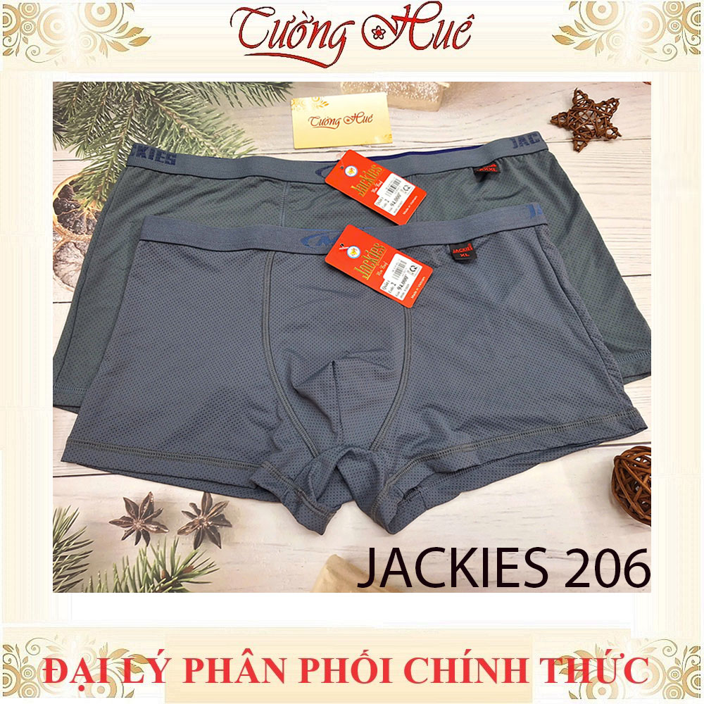 Quần Lót Dạng Đùi Boxer Jackies 206 Bản Lưng Nhỏ Lỗ Thông Hơi Thoáng Mát Co Dãn