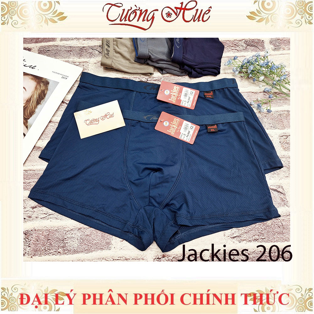 Quần Lót Dạng Đùi Boxer Jackies 206 Bản Lưng Nhỏ Lỗ Thông Hơi Thoáng Mát Co Dãn