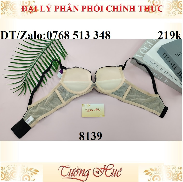 Áo lót nữ annie Bra 8139 ren dầy nâng lưng bảng to.