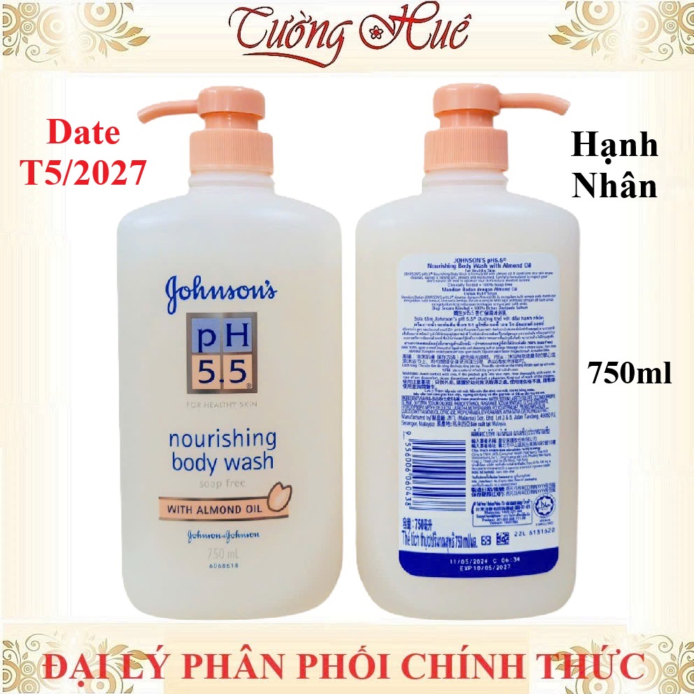 Sữa Tắm Johnson's Adult pH5.5 Body Wash Cho Người Lớn - 750ml (Có lựa chọn)