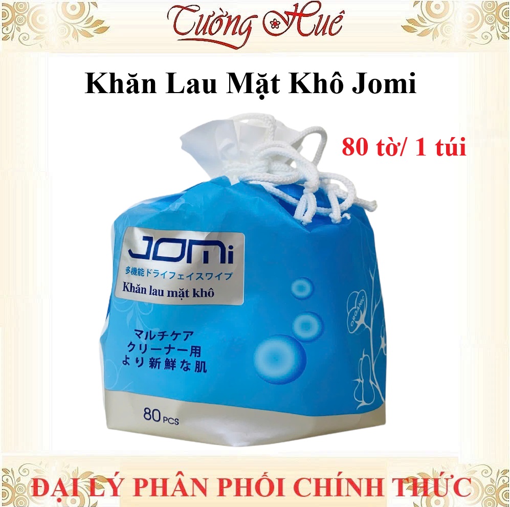 Khăn Lau Mặt Khô Jomi 80 tờ (15cm x 20cm)
