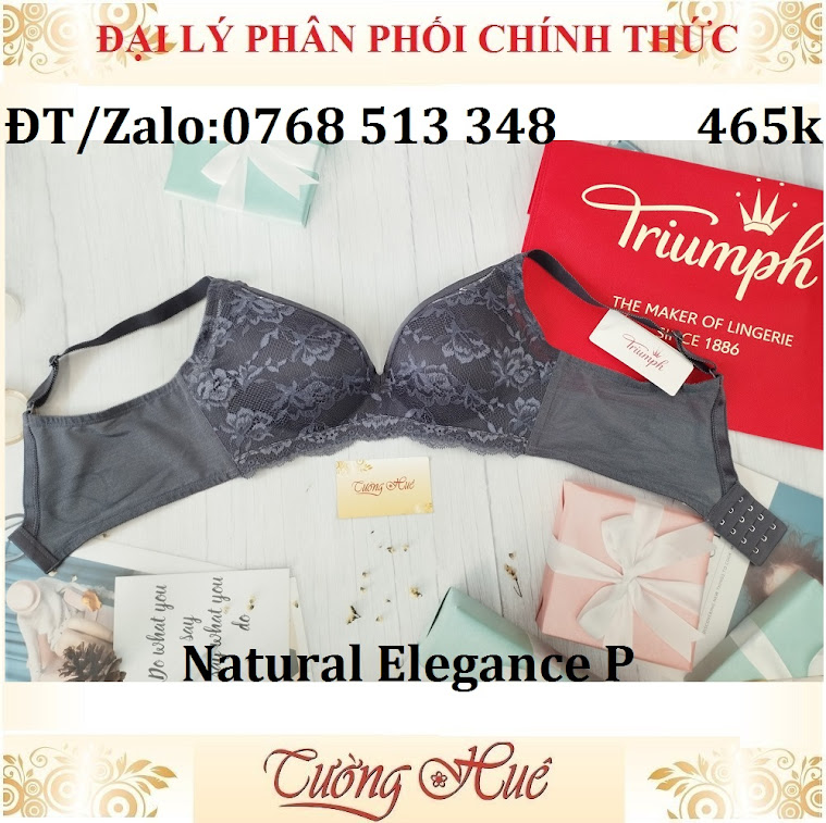Áo lót nữ Triumph Natural Elegance P ren thêu hoa, không gọng mút mỏng.