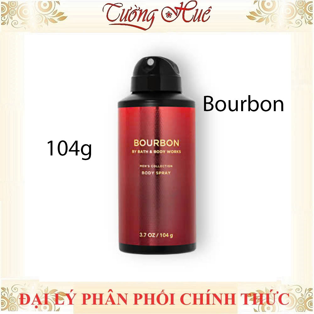 Xịt khử mùi toàn thân Nam Bath & Body Works Bourbon Body Spray 104g - Nhiều mùi lựa chọn