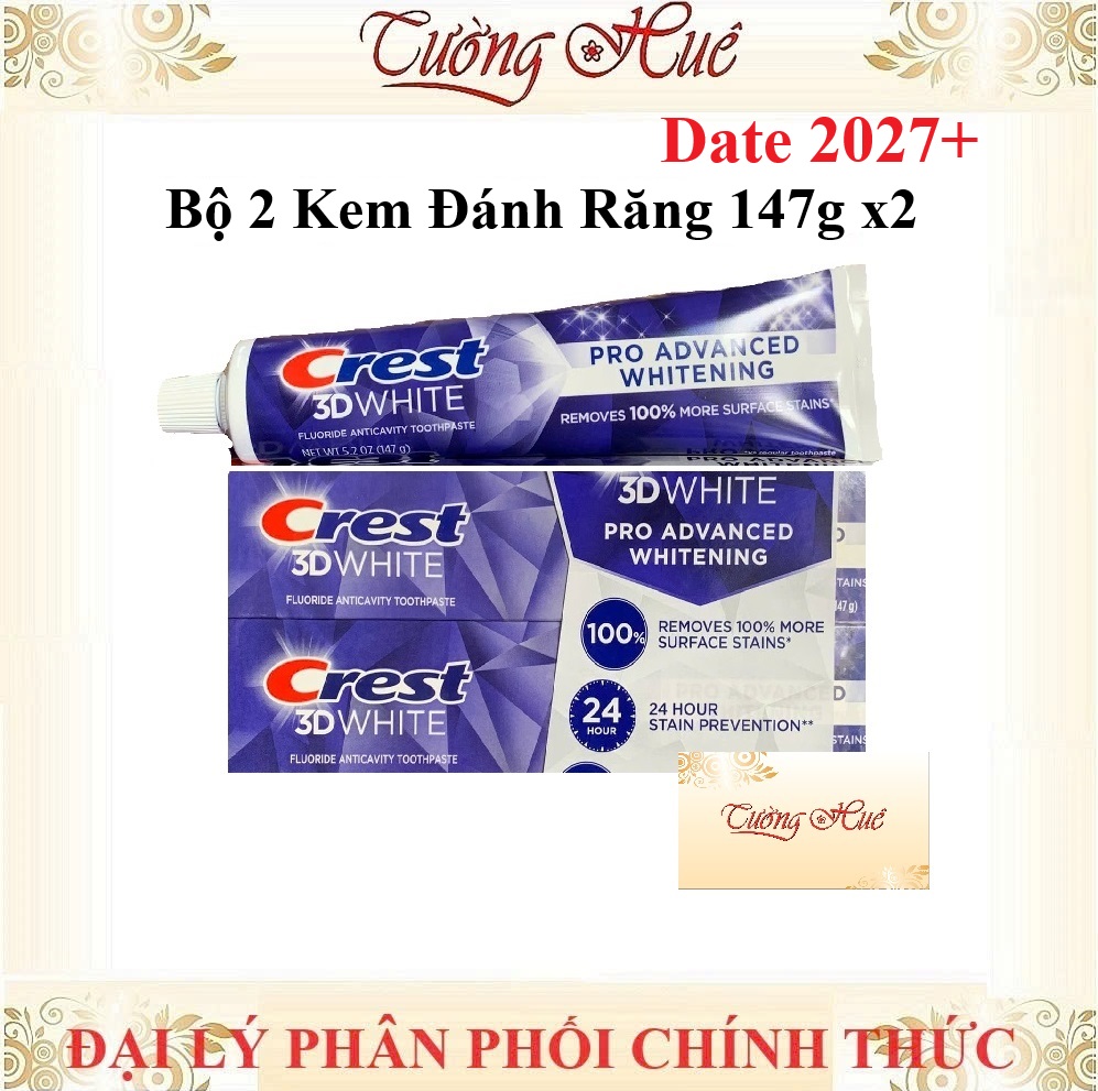 Kem Đánh Răng Crest 3D White Advanced Triple Whitening - 147g