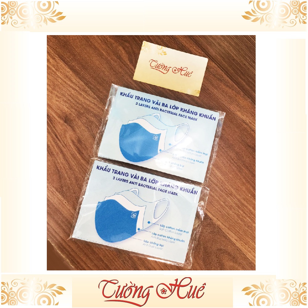 Khẩu trang vải annie ba lớp kháng khuẩn tái sử dụng 30 lần HỌA TIẾT NGẪU NHIÊN.