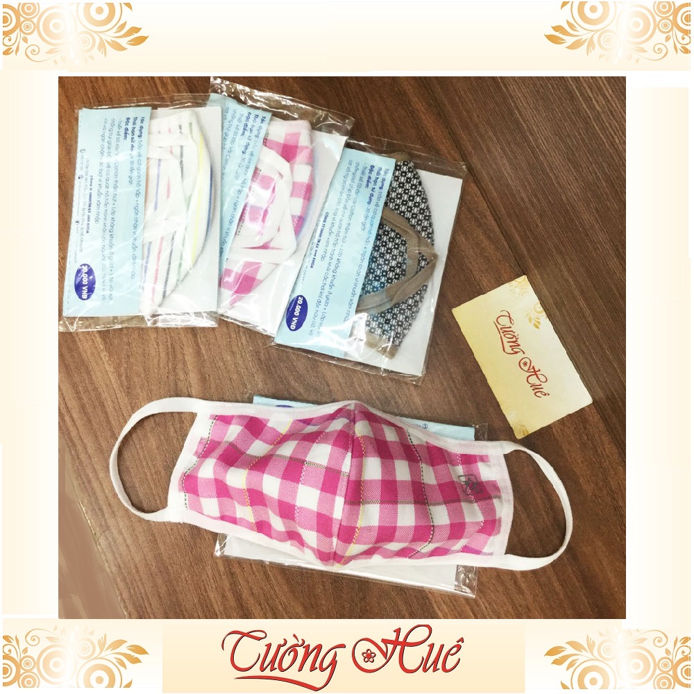 Khẩu trang vải annie ba lớp kháng khuẩn tái sử dụng 30 lần HỌA TIẾT NGẪU NHIÊN.