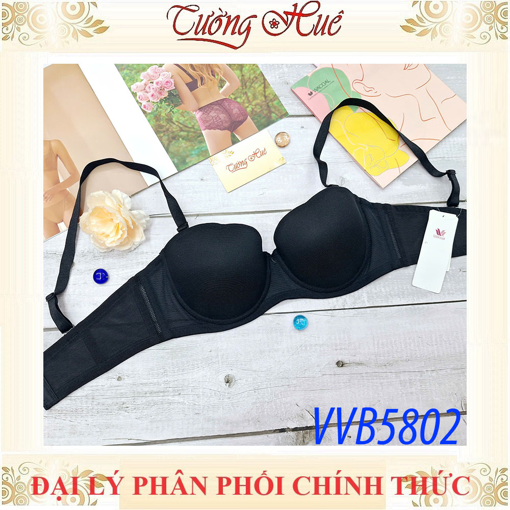 Áo lót nữ Wacoal VVB5802 áo cúp ngang tháo dây có gọng nâng nhiều