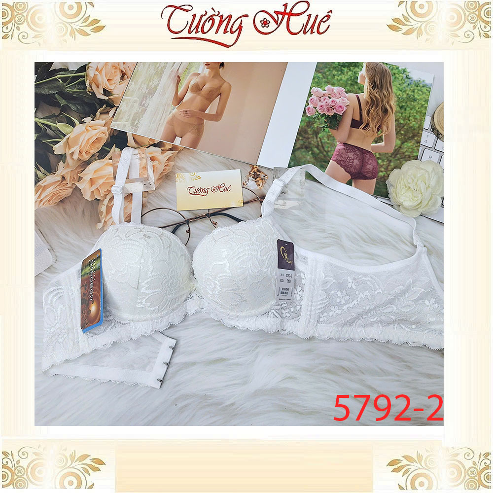 Áo Lót Nữ Iway 5792-2 Ren Thêu Có Gọng Mút Đệm 2 cm Bản Lưng Lớn 3 Móc Cài