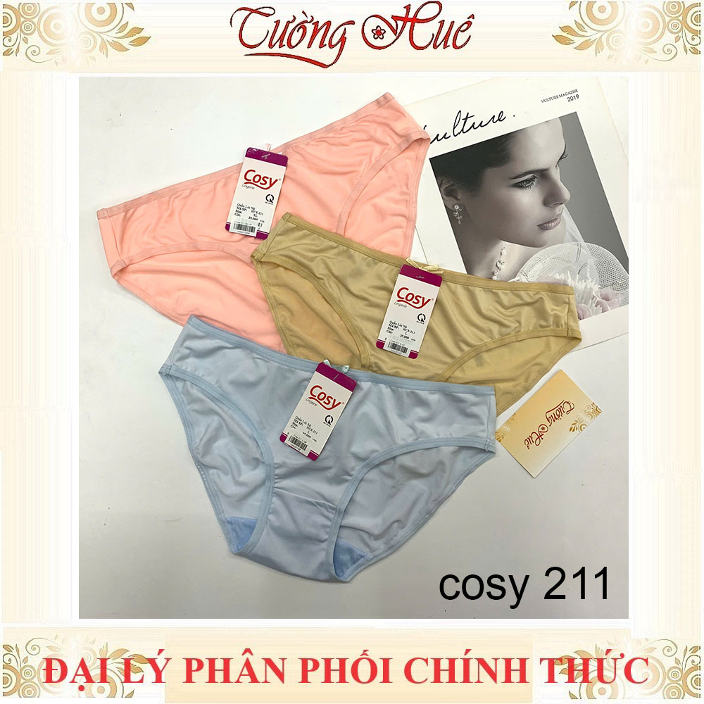 Quần lót nữ Cosy HCE 211 trơn lưng cao vừa.