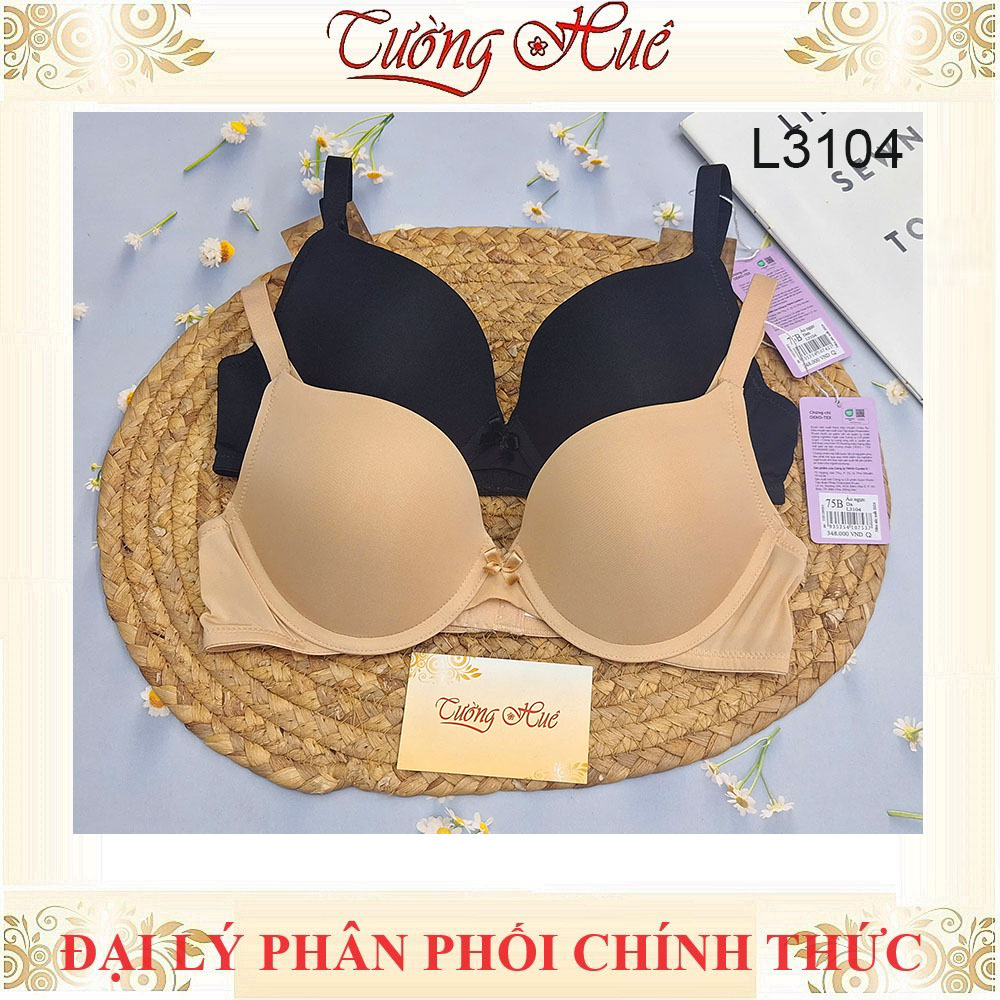 Áo Lót Nữ Lys by Corèle V L3104 Mút Vừa 2cm Có Gọng Trơn Cúp 3/4 2 Móc Cài