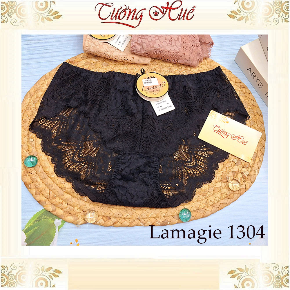 Quần Lót Nữ Lamagie 1304 Ren Cách Điệu Bản Lưng Vừa Mềm Mịn Thoáng Khí.