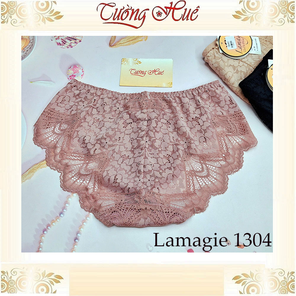 Quần Lót Nữ Lamagie 1304 Ren Cách Điệu Bản Lưng Vừa Mềm Mịn Thoáng Khí.