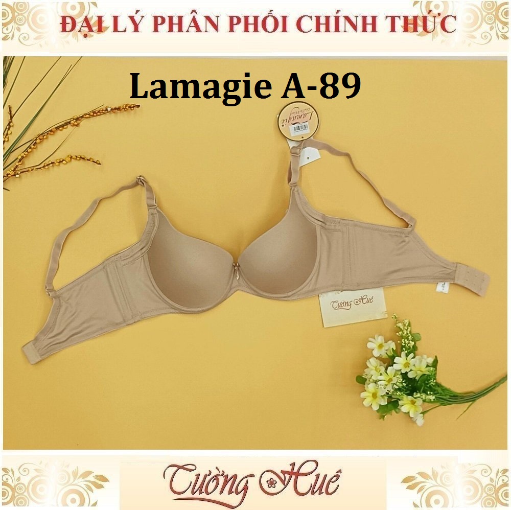 Áo lót nữ Lamagie A-89 Có Gọng Trơn Lưng Bảng To Mút Nâng Vừa 2.5cm.