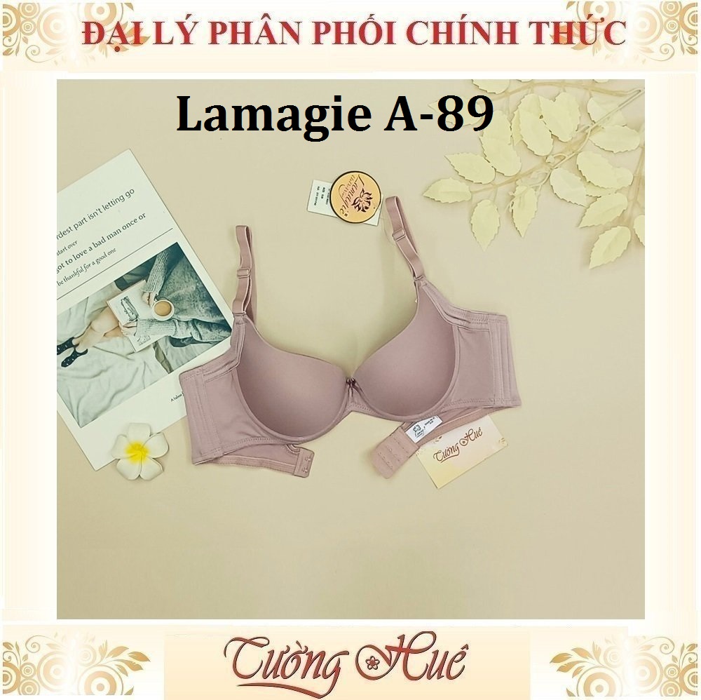 Áo lót nữ Lamagie A-89 Có Gọng Trơn Lưng Bảng To Mút Nâng Vừa 2.5cm.