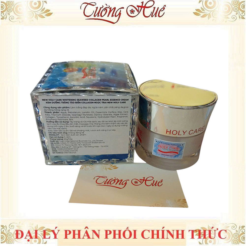 Kem Holy Care Dưỡng Trắng Da Tảo Biển Collagen Tinh Chất Ngọc Trai - 20g