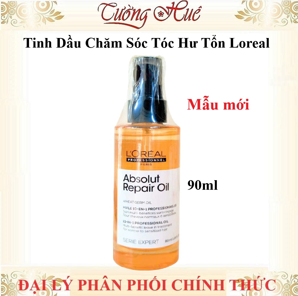 Tinh Dầu Chăm Sóc Tóc Hư Tổn Loreal Serie Expert Absolut Repair Oil 90ml - Vàng
