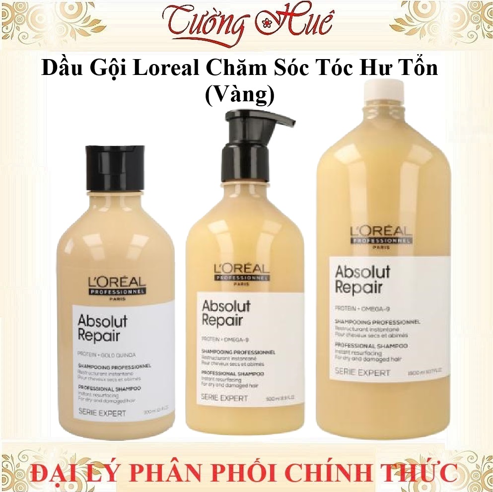 Dầu Gội Chăm Sóc Tóc Hư Tổn Loreal Serie Expert Absolut Repair - Vàng (Có Lựa Chọn)
