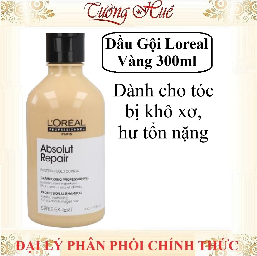 Dầu Gội Chăm Sóc Tóc Hư Tổn Loreal Serie Expert Absolut Repair - Vàng (Có Lựa Chọn)