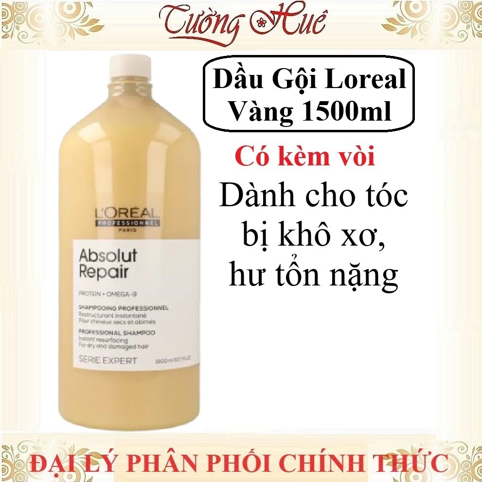 Dầu Gội Chăm Sóc Tóc Hư Tổn Loreal Serie Expert Absolut Repair - Vàng (Có Lựa Chọn)