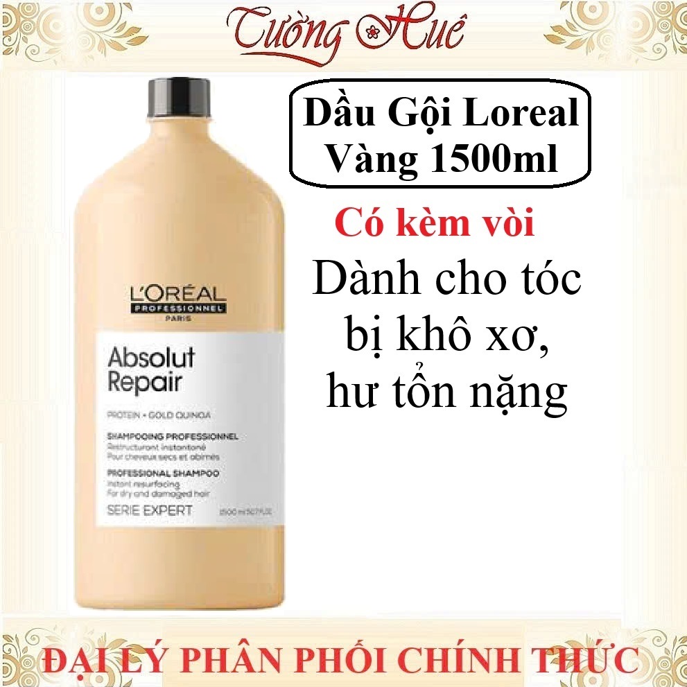 Dầu Gội Chăm Sóc Tóc Hư Tổn Loreal Serie Expert Absolut Repair - Vàng (Có Lựa Chọn)