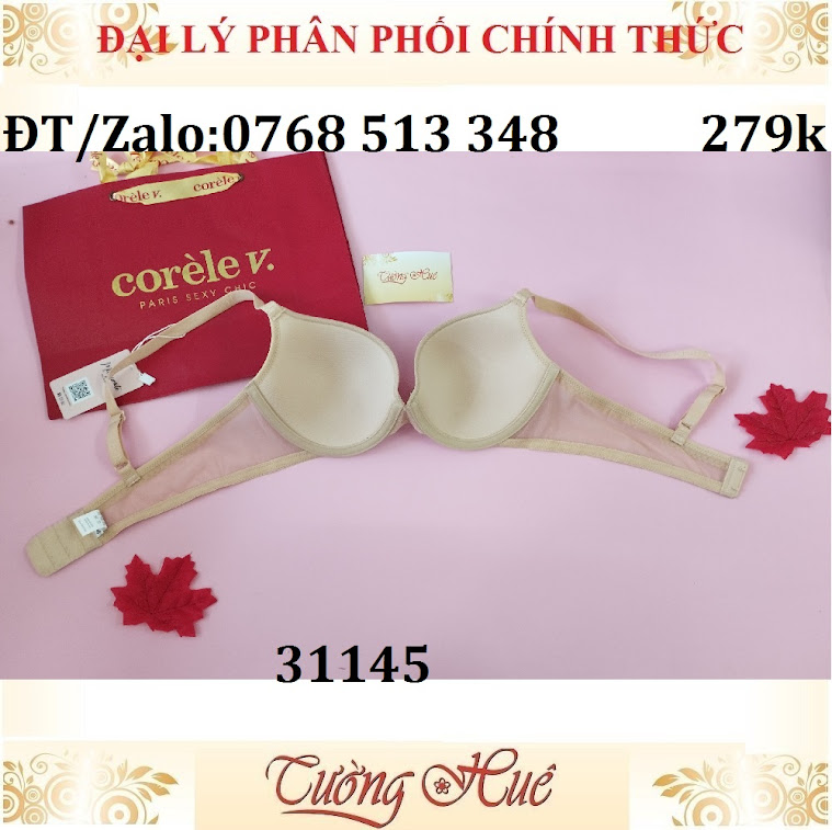 Áo lót nữ Marguerite-Paris 31145 mỏng trơn, lưng lưới.
