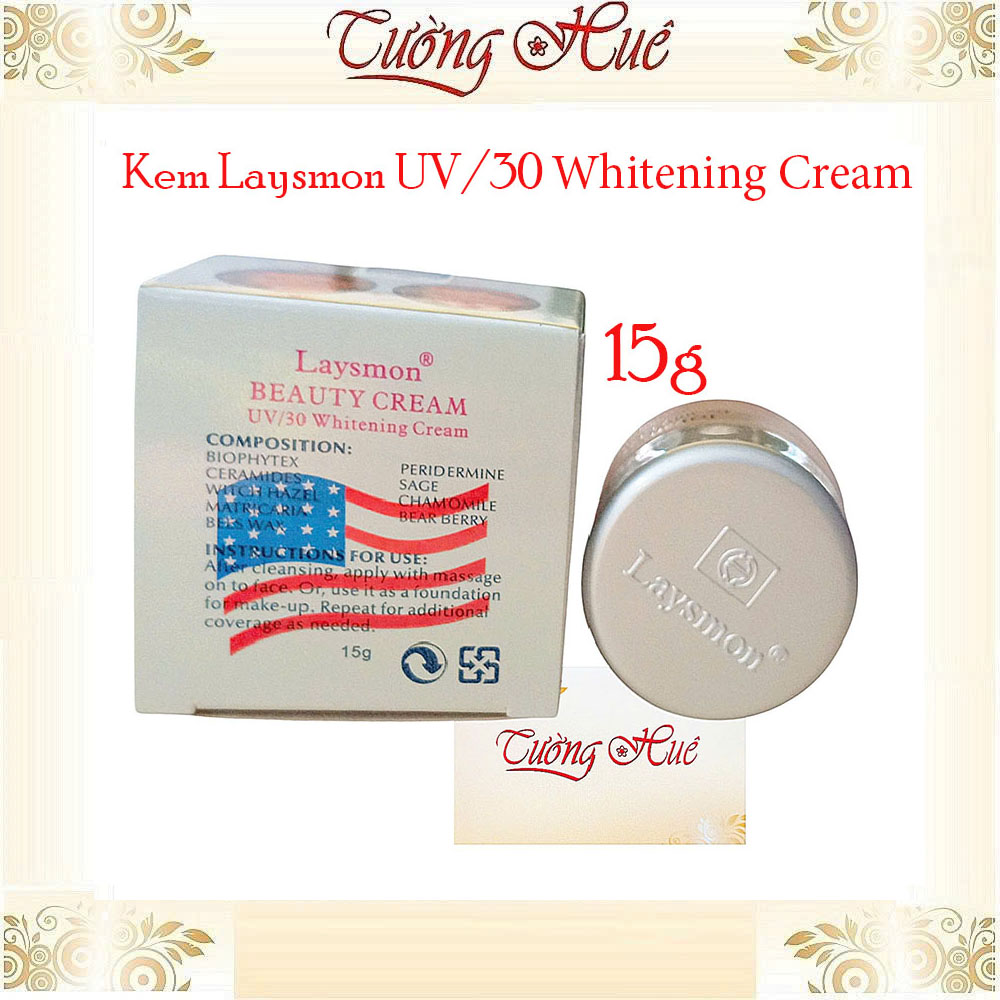 Kem Laysmon Dưỡng Trắng Da UV/30 4 In 1 Beauty Cream - 15g - Nắp thường