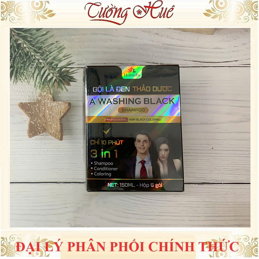 Gội Nhuộm Thảo Dược Hamifa A Washing Brown Shampoo 3 in 1 - 150ml (có bán lẻ gói)