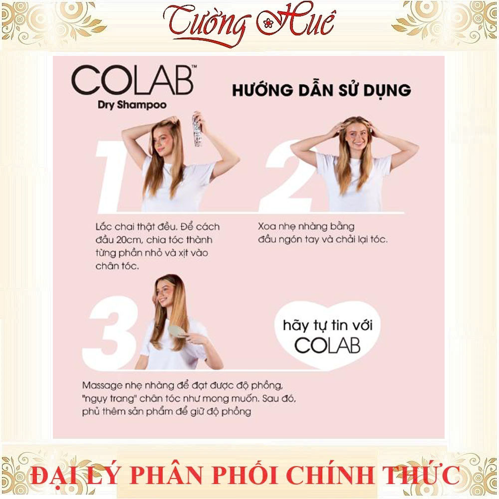 Dầu Gội Khô CoLab Dry Shampoo Nhiều Mùi Hương - 200ml (Có Lựa Chọn)