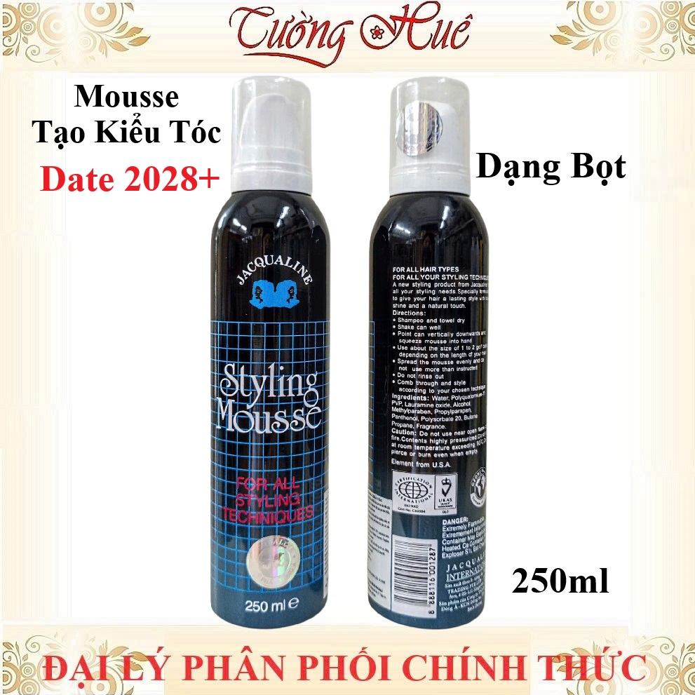 Mousse Tạo Kiểu Tóc Jacqualine Styling Mousse Dạng Bọt Dành Cho Cả Nam Và Nữ - 250ml