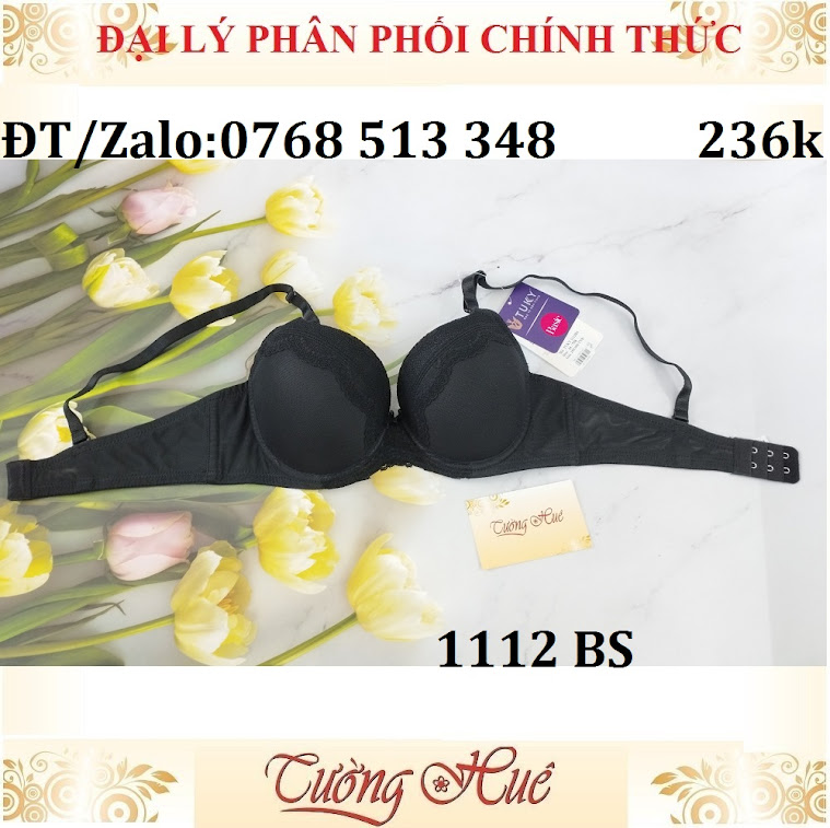 Áo lót nữ Tuky 1112 BS phối ren thêu mút mỏng.
