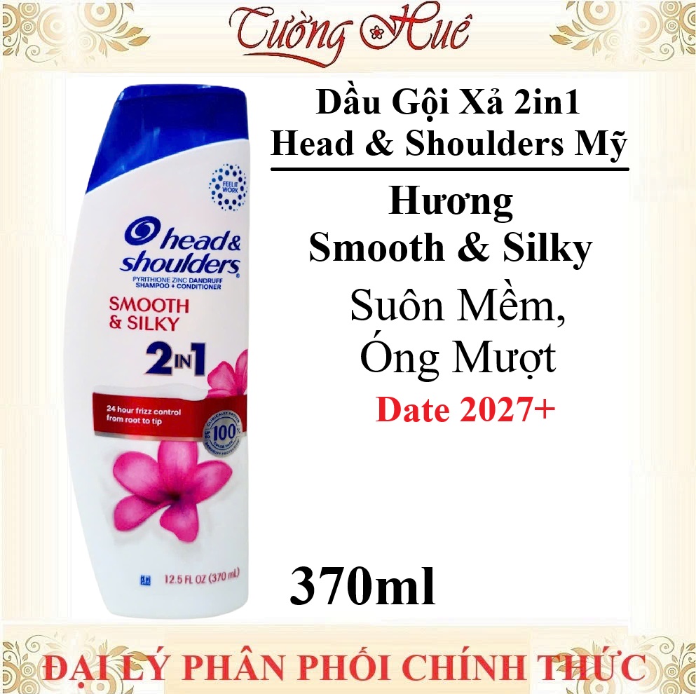 Dầu Gội Xả 2in1 Head & Shoulders Mỹ Dưỡng Ẩm Da Đầu Sạch Gàu - 370ml