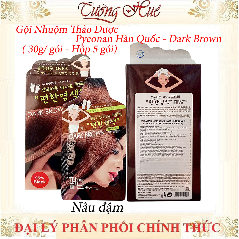 Gội Nhuộm Thảo Dược Pyeonan Hàn Quốc Nhiều Màu Lựa Chọn