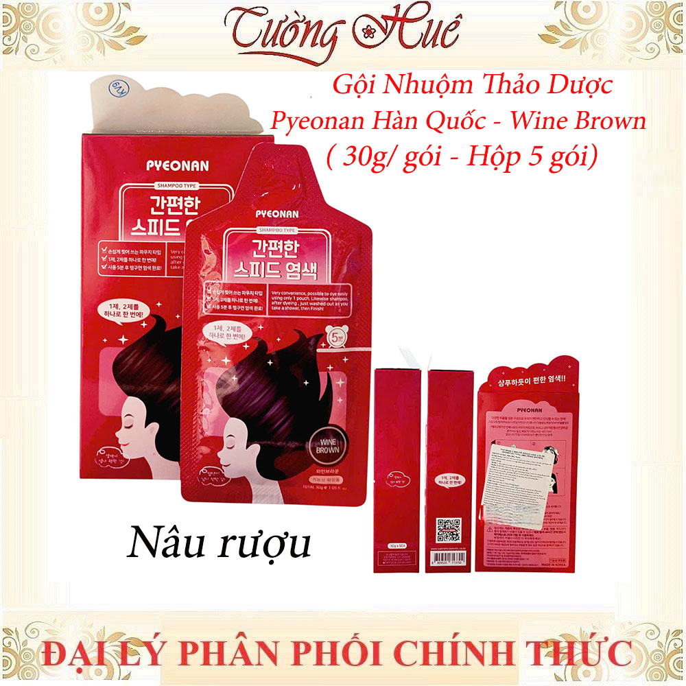 Gội Nhuộm Thảo Dược Pyeonan Hàn Quốc Nhiều Màu Lựa Chọn