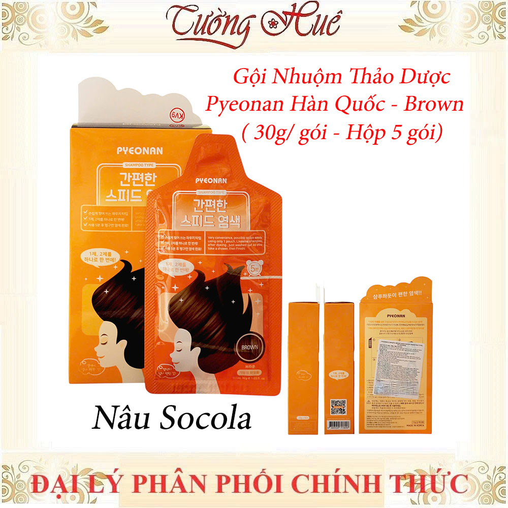 Gội Nhuộm Thảo Dược Pyeonan Hàn Quốc Nhiều Màu Lựa Chọn