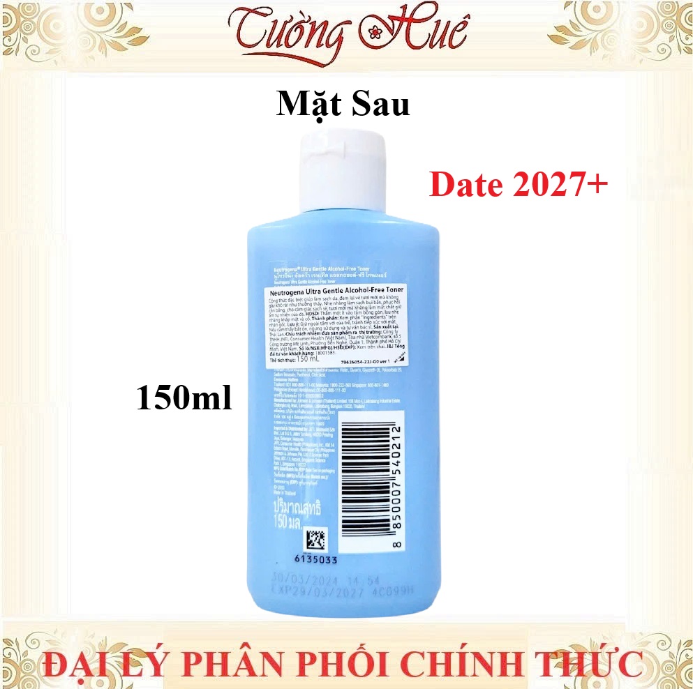 Nước Hoa Hồng Neutrogena Ultra Gentle Alcohol-Free Toner - 150ml