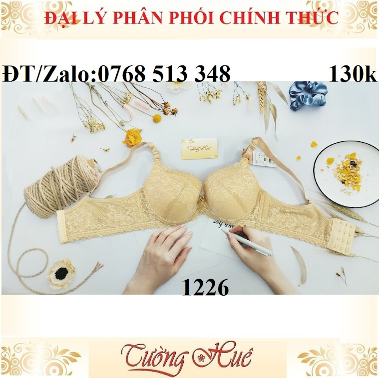 Áo lót nữ Lovely 1226 áo ngực ren mút mỏng bảng to 4 nức cài.