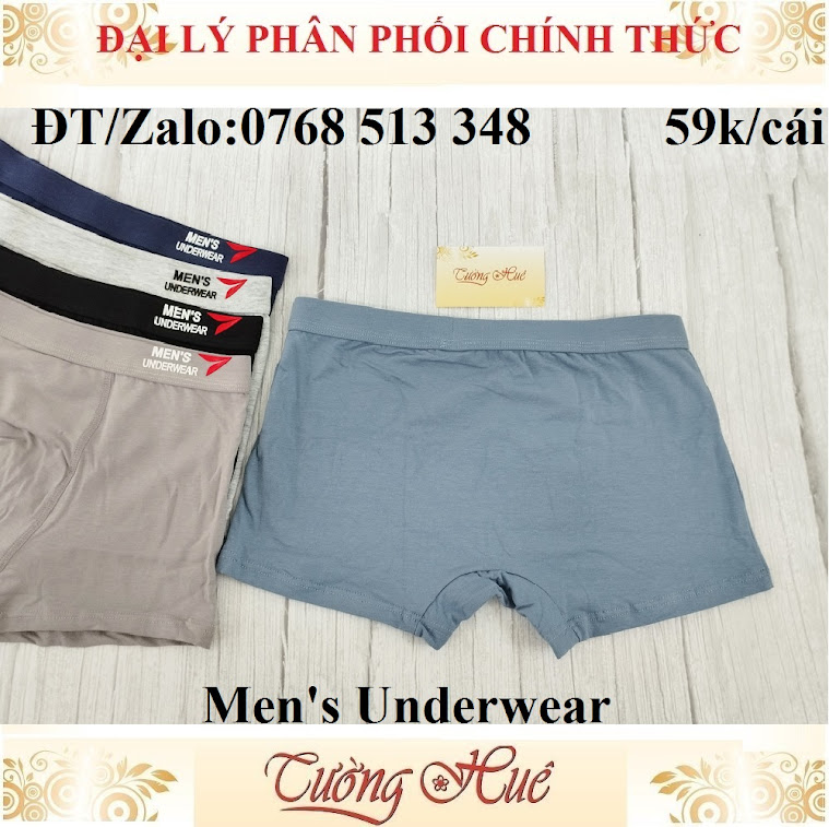 Quần lót nam Men's Underwear dạng đùi cotton.