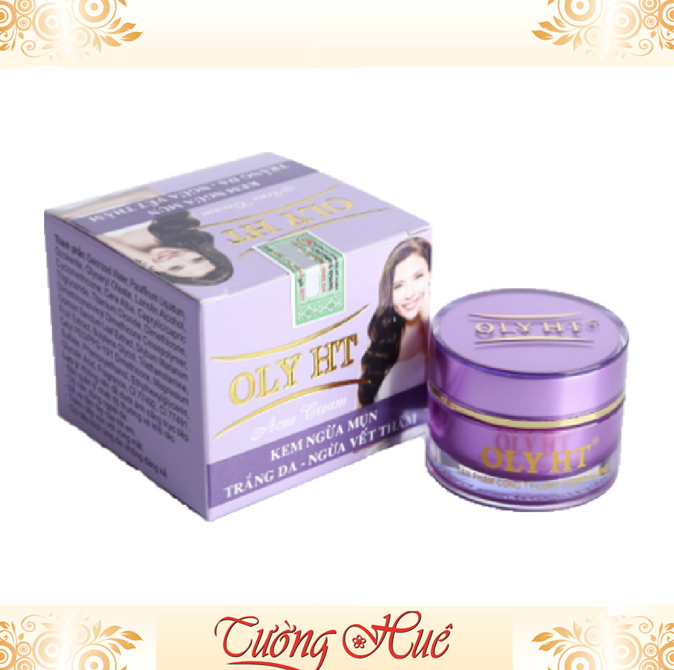 Kem OLY HT Ngừa Mụn Trắng Da Ngừa Vết Thâm - 12g - Tím.
