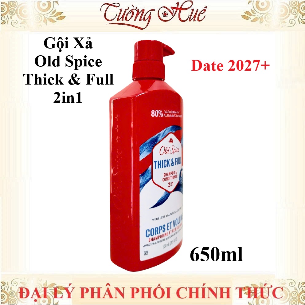 Gội Xả Old Spice Thick & Full 2in1 - 650ml