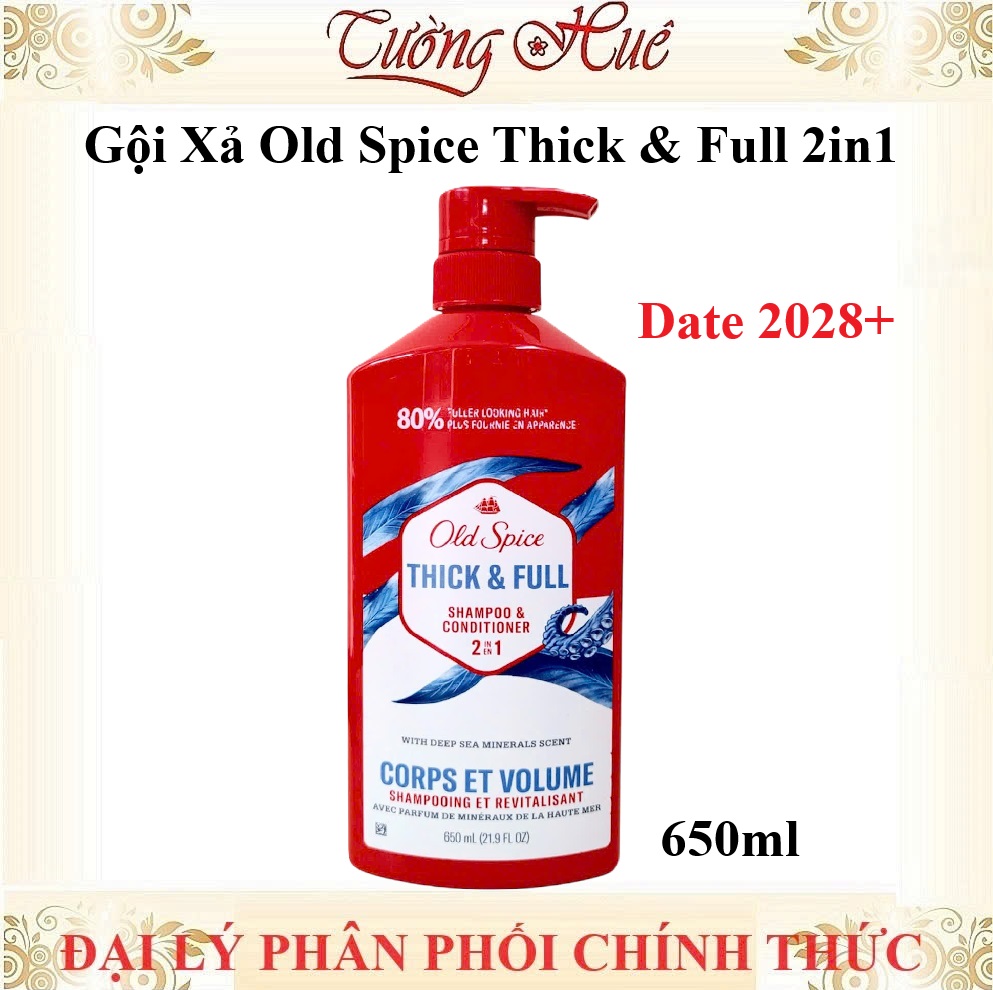 Gội Xả Old Spice Thick & Full 2in1 - 650ml