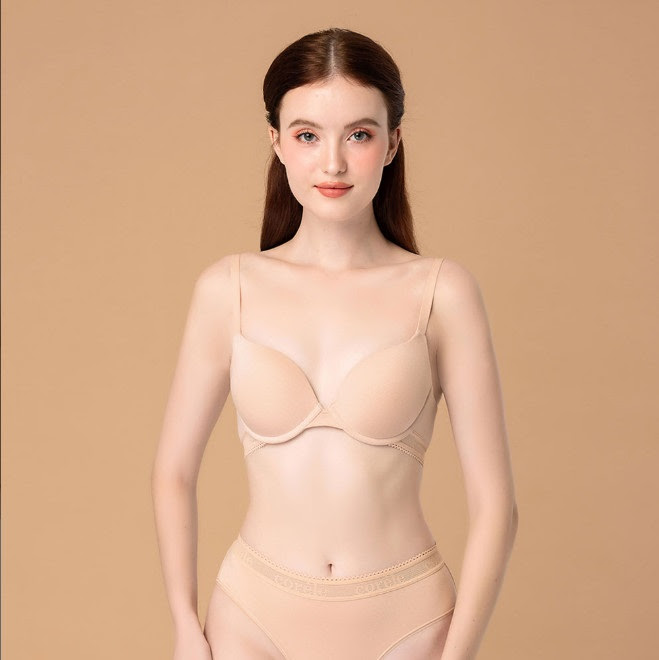 Áo lót nữ Corèle V. Just Bambo 31138A mút vừa trơn, lưng bảng to.