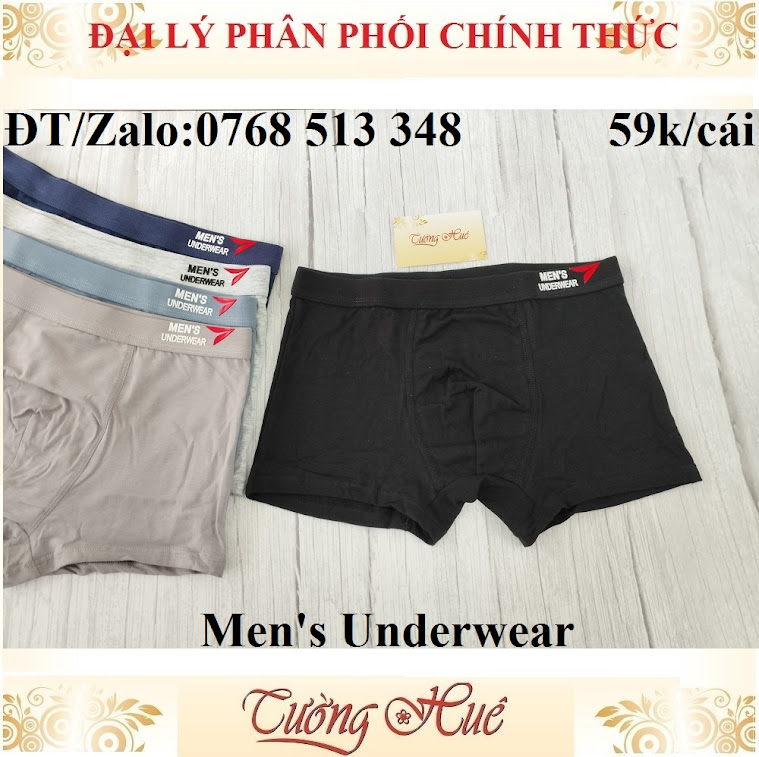 Quần lót nam Men's Underwear dạng đùi cotton.