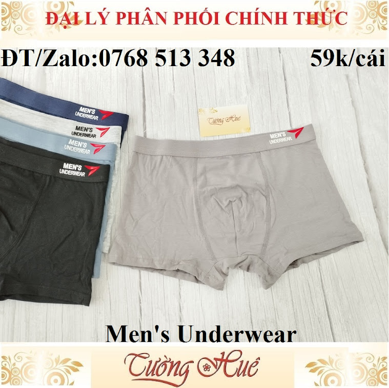 Quần lót nam Men's Underwear dạng đùi cotton.